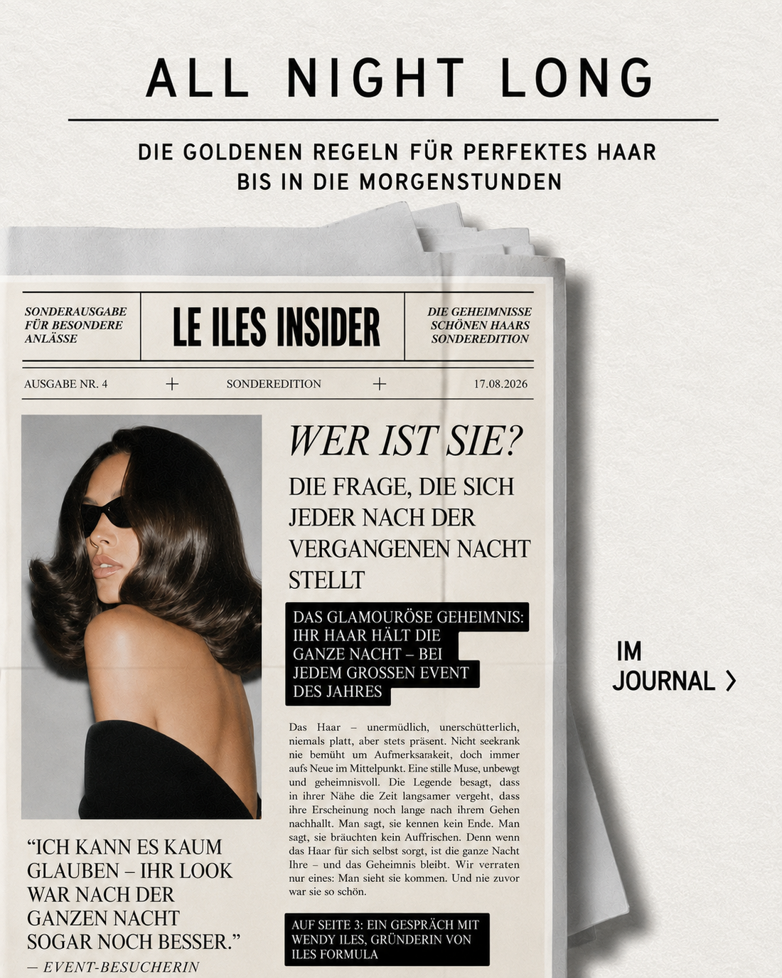 All Night Long: Wendy Iles' vier goldene Regeln zu perfektem Haar bis in die Morgenstunden