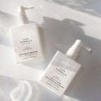 Grey Delay Booster and Scalp + Hair Rejuvenating Booster, With Shadows and Reflecting Light in The Background